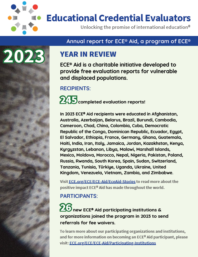 2023 ECE Aid Annual Report