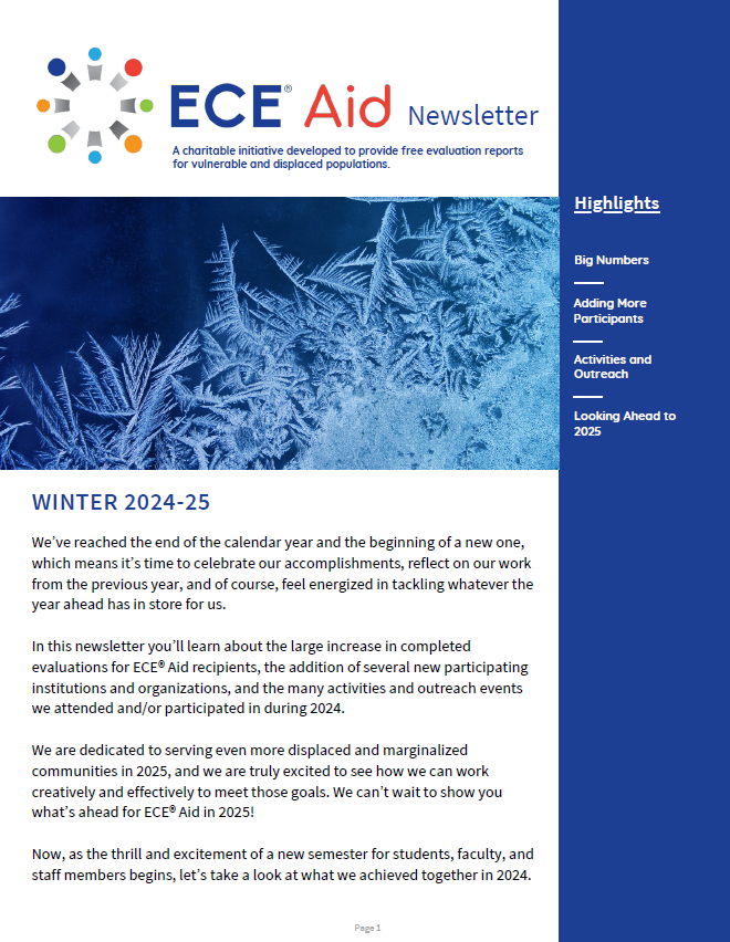 ECE Aid Newsletter Q3 Q4 2024