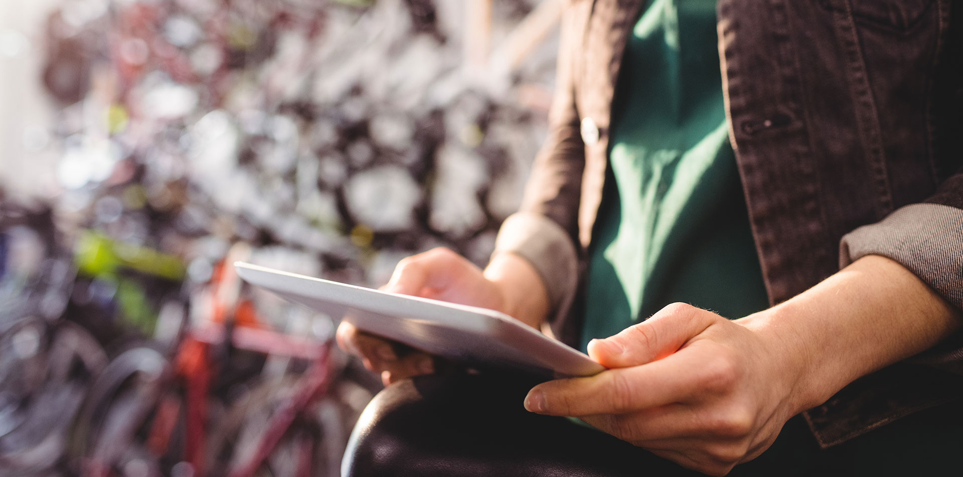 Students on a tablet outdoors