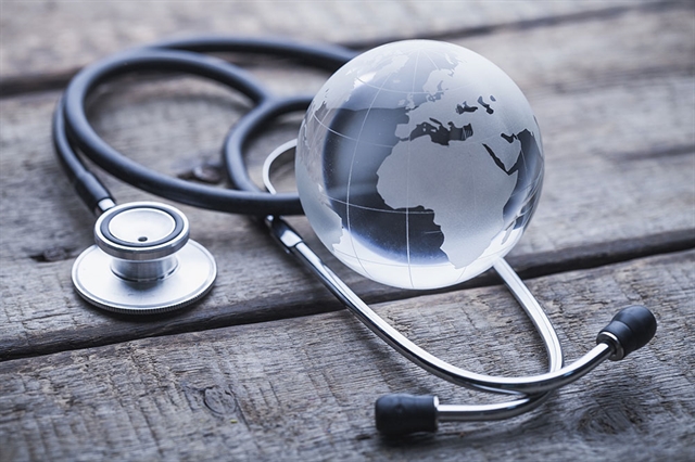globe and stethoscope