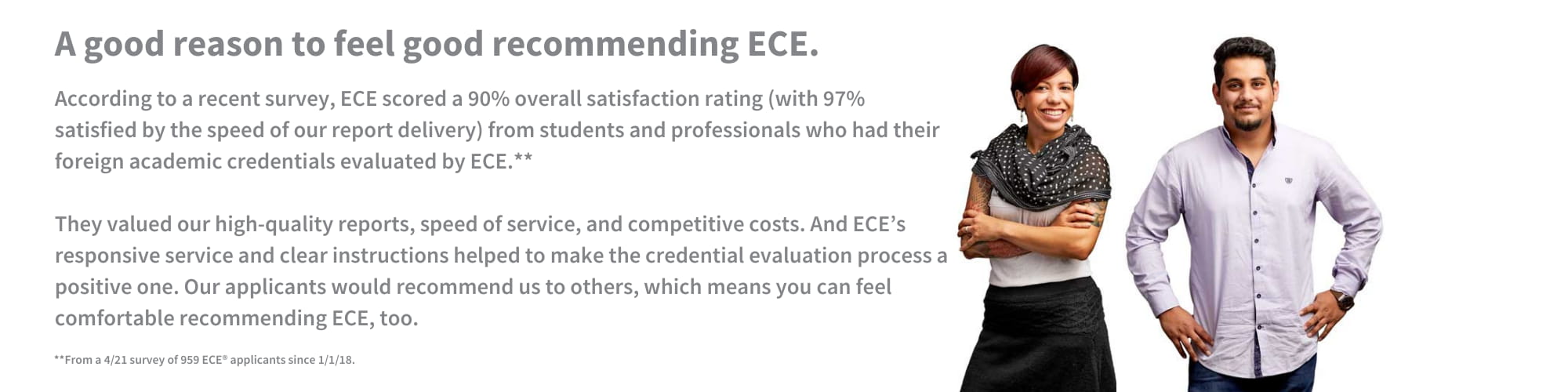 95 percent recommend ECE