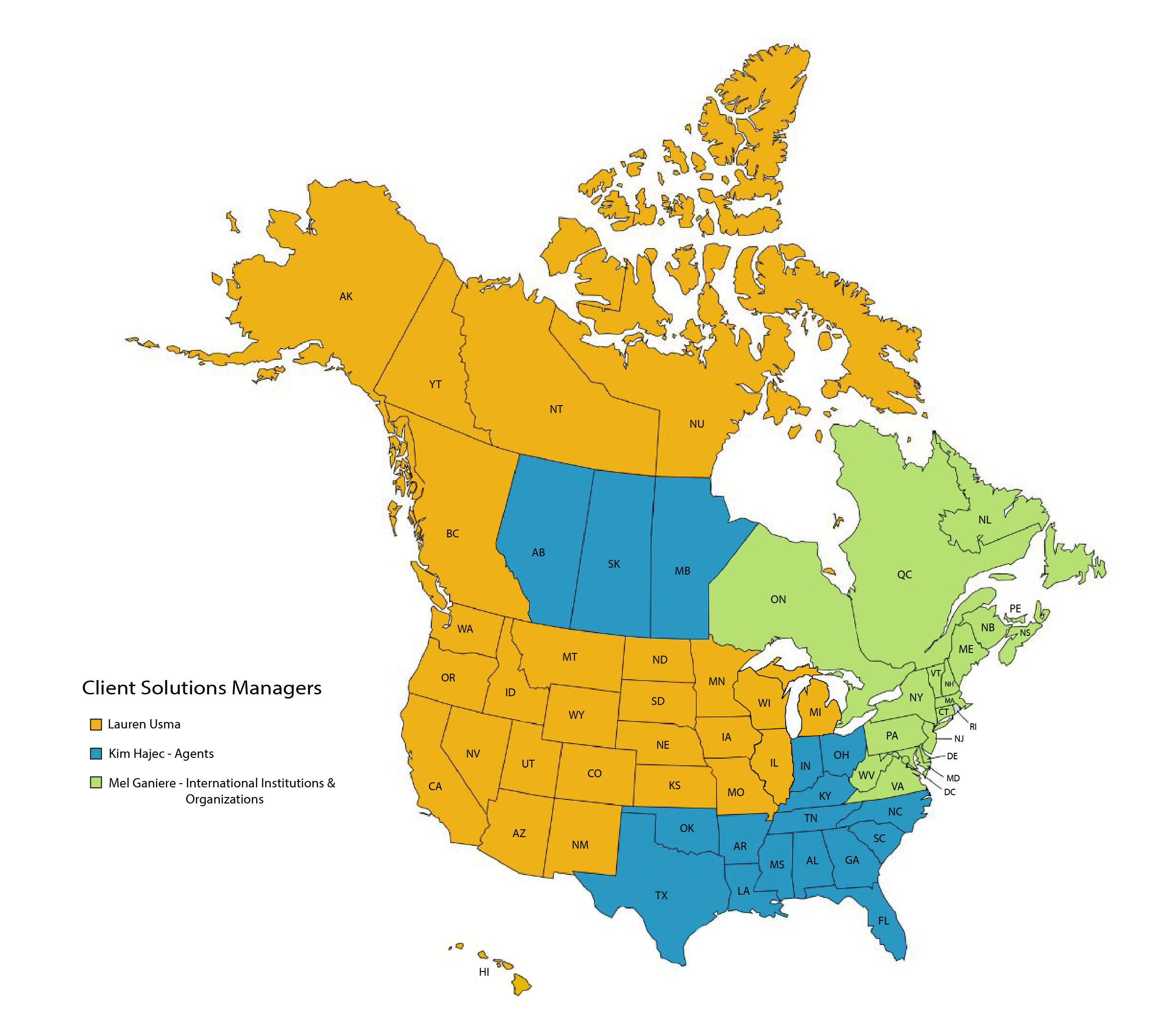 Client Solutions Territory Map