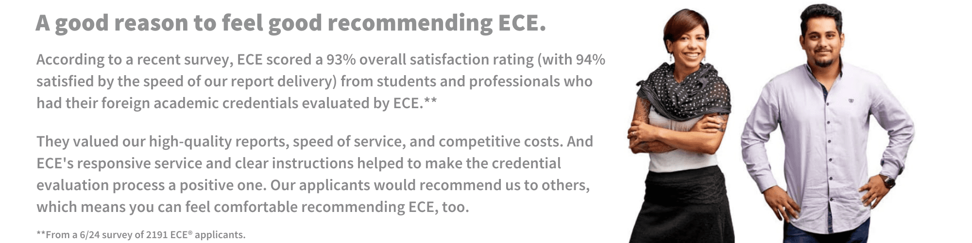 95 percent recommend ECE